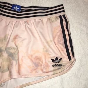 Floral print adidas shorts